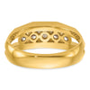 IBGoodman 14k Men's Polished Cut-Out 5-Stone 3/4 Carat AA Quality Diamond Ring