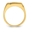 14k with Black Rhodium Mens Polished and Satin 1/4 carat Diamond Complete Ring