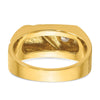 14k IBGoodman Men's Polished and Satin Diamond Signet Ring Mounting