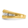 IBGoodman 14k with White Rhodium Men's Polished and Satin 5-Stone 1/2 Carat AA Quality Diamond Ring