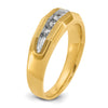 14k IBGoodman Men's Polished and Satin 5-Stone Ring Mounting
