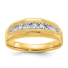 14k IBGoodman Men's Polished and Satin 5-Stone Ring Mounting
