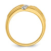 IBGoodman 14k Men's Polished and Satin 3-Stone Ring Mounting