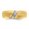 IBGoodman 14k Men's Polished and Satin 3-Stone Ring Mounting