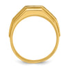 IBGoodman 14k with White Rhodium Men's Polished and Satin 5-Stone 1 Carat AA Quality Diamond Ring