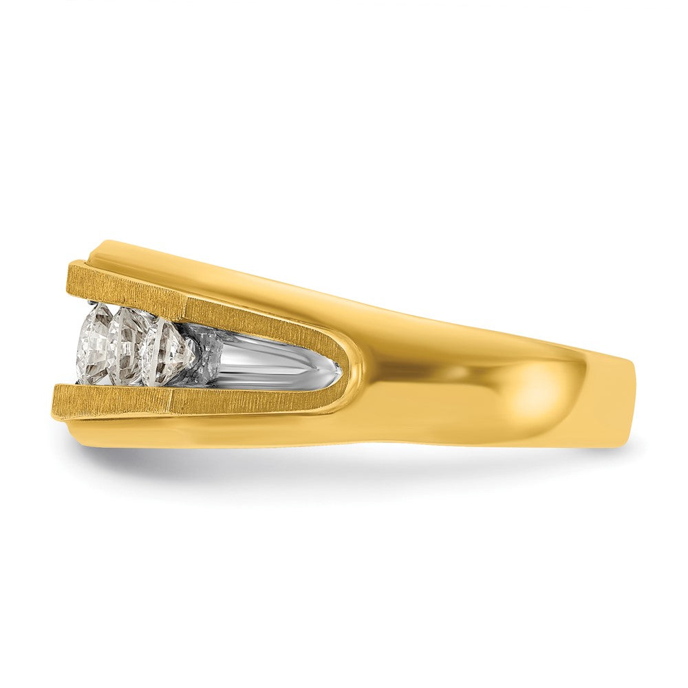 14k IBGoodman Men's Polished and Satin 5-Stone Ring Mounting