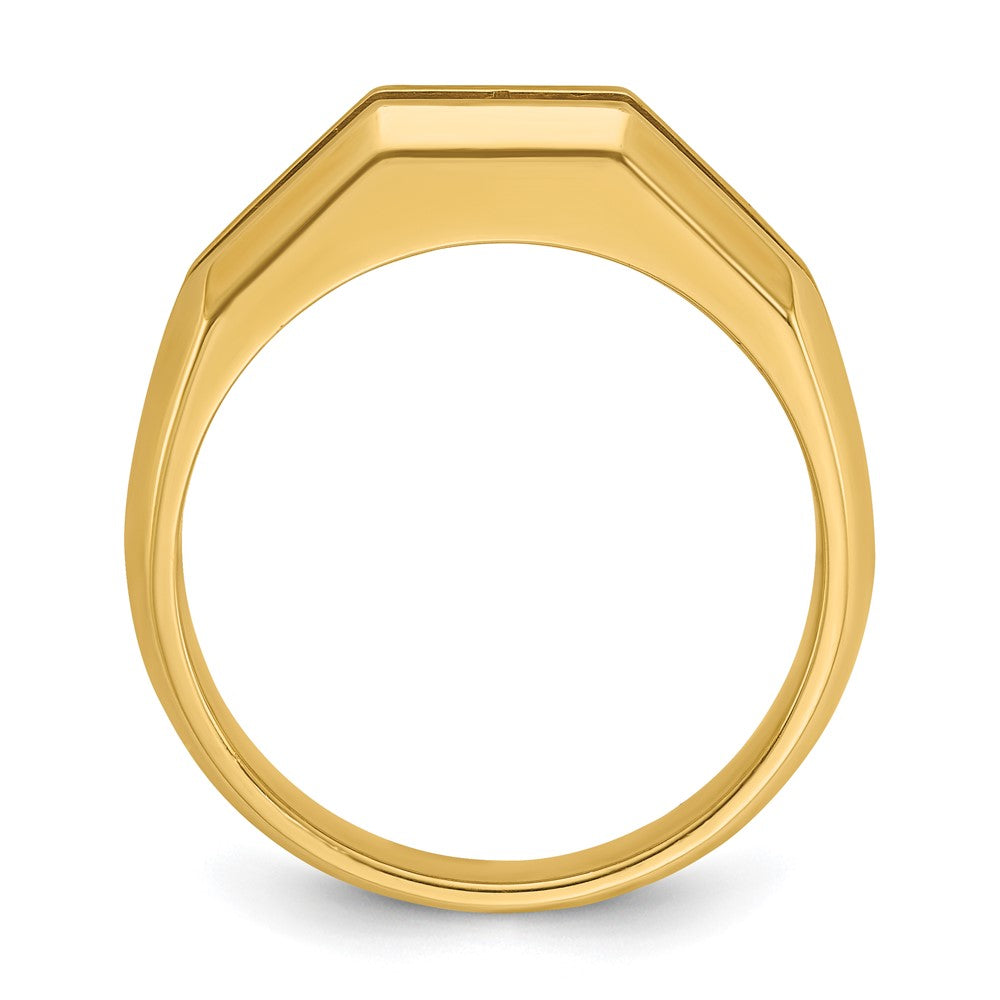 IBGoodman 14k Men's Polished Cut-Out 5-Stone 1/2 Carat AA Quality Diamond Ring