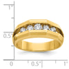 IBGoodman 14k Men's Polished Cut-Out 5-Stone 1/2 Carat AA Quality Diamond Ring