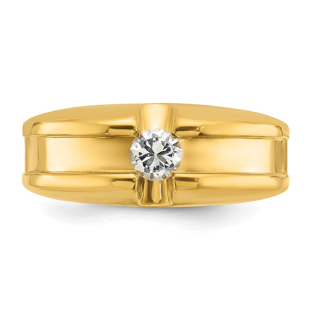 14k Men's 1/3 carat Diamond Complete Ring