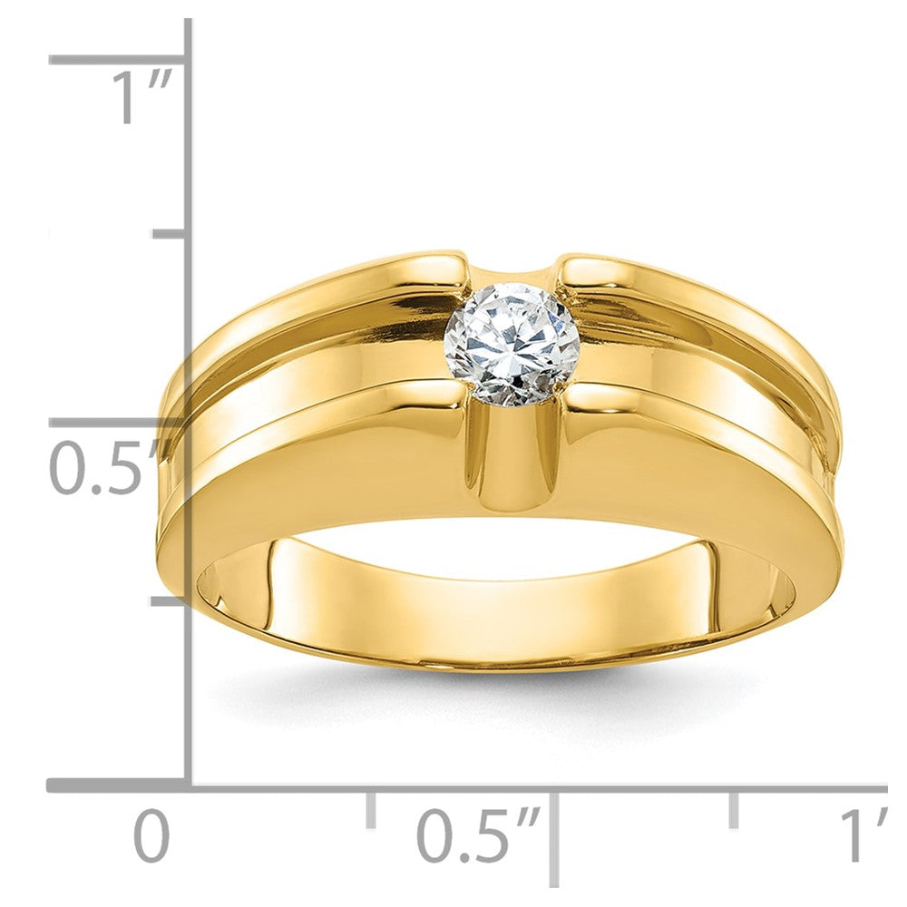 14k Men's 1/3 carat Diamond Complete Ring