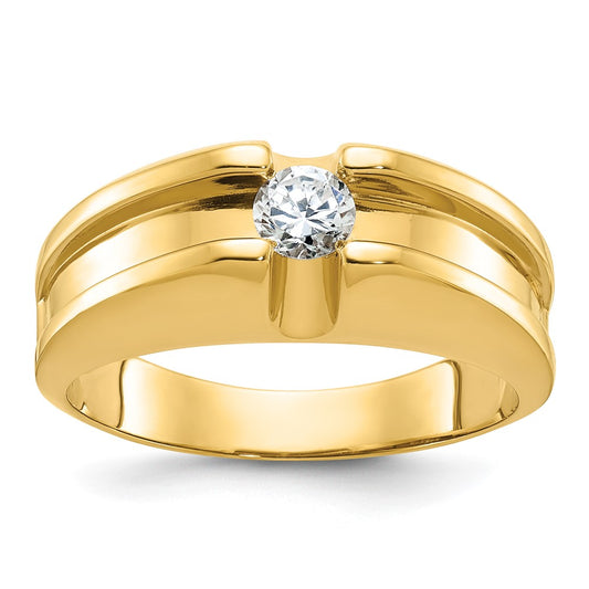 14k Men's 1/3 carat Diamond Complete Ring