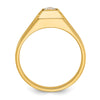 14k Men's Polished 1/4 Carat AA Diamond Ring