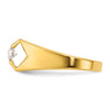 14k Men's Polished 1/4 Carat AA Diamond Ring