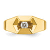 14k Men's Polished 1/4 Carat AA Diamond Ring