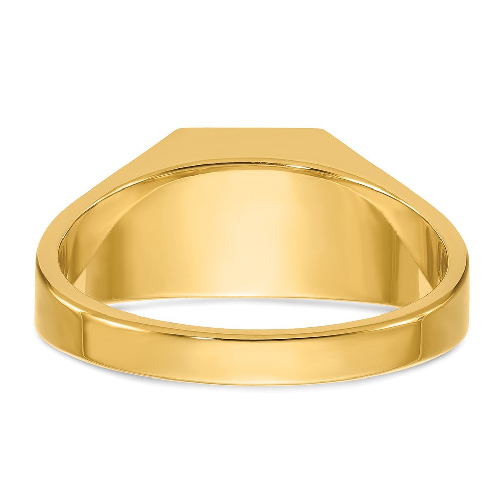 14k Men's Polished 1/4 Carat AA Diamond Ring