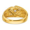 14k IBGoodman Men's Polished and Satin Diamond Ring Mounting