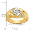 14k IBGoodman Men's Polished and Satin Diamond Ring Mounting