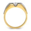 14k Two-tone Men's 1/2 carat Diamond Complete Ring