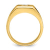 14k Two-tone Men's 1/2 carat Diamond Complete Ring