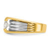14k Two-tone Men's 1/2 carat Diamond Complete Ring