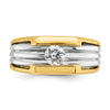 14k Two-tone Men's 1/2 carat Diamond Complete Ring