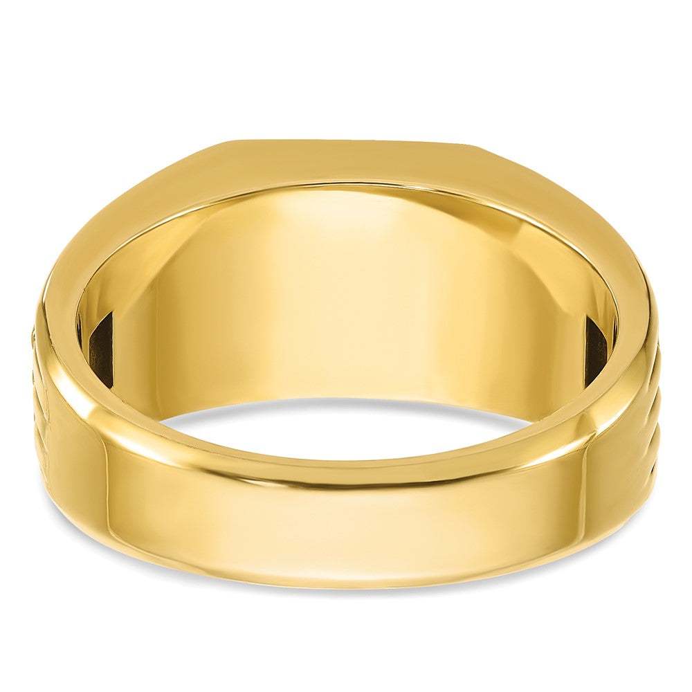 14k Two-tone Men's 1/2 carat Diamond Complete Ring