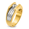 14k Two-tone Men's 1/2 carat Diamond Complete Ring