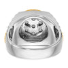 IBGoodman 14k Two-tone Men's Polished and Textured Round Cluster Ring Mounting