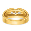 14k Two-tone Men's 3/4 carat Diamond Complete Ring