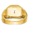 IBGoodman 10k Two-tone Men's Polished and Textured Blue Lodge Master Masonic Ring Mounting