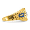 IBGoodman 10k Two-tone Men's Polished and Textured Blue Lodge Master Masonic Ring Mounting