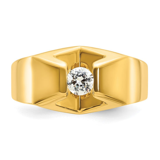 14k Men's 1/3 carat Diamond Complete Ring