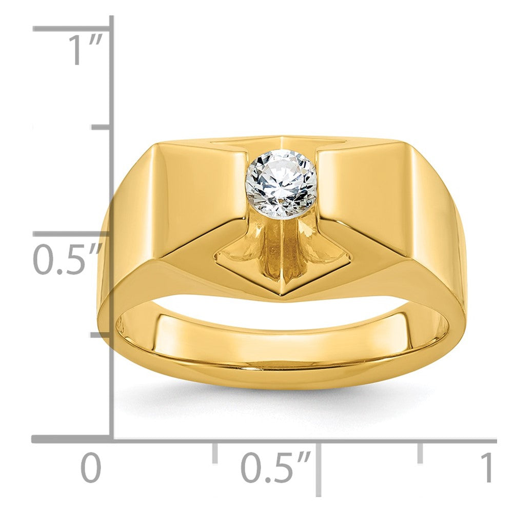 14k Men's 1/3 carat Diamond Complete Ring
