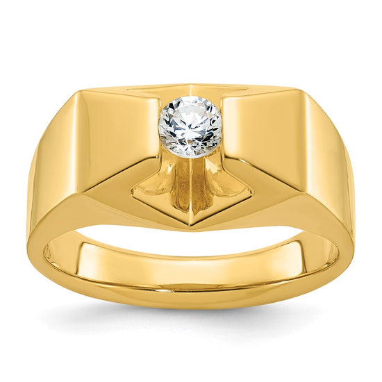 14k Men's 1/3 carat Diamond Complete Ring