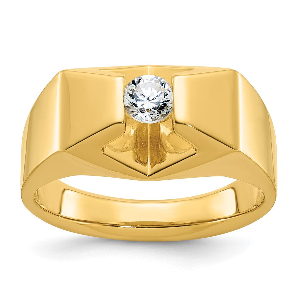 14k Men's 1/3 carat Diamond Complete Ring