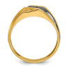14k IBGoodman Men's Polished and Grooved Ring Mounting