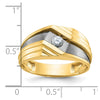 14k IBGoodman Men's Polished and Grooved Ring Mounting