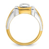 14k Two-tone Men's 1/2 carat Diamond Complete Ring