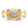14k Two-tone Men's 1/2 carat Diamond Complete Ring