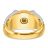 14k Two-tone Men's 1/2 carat Diamond Complete Ring