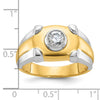 14k Two-tone Men's 1/2 carat Diamond Complete Ring