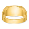 14k Men's Polished and Satin 1/3 carat Diamond Complete Ring