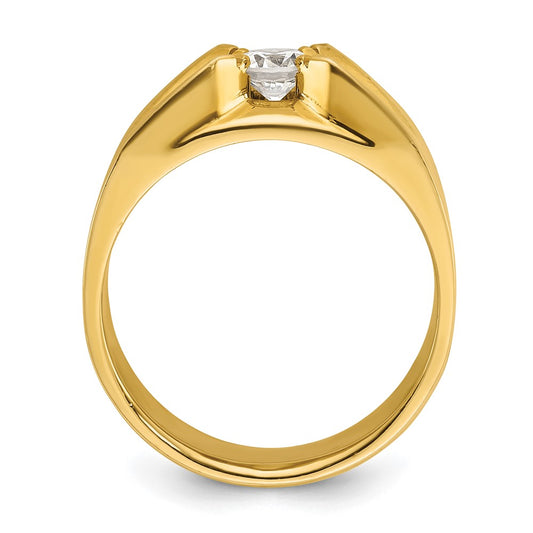14k Men's 1/2 carat Diamond Complete Ring