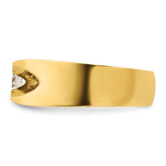 14k Men's 1/2 carat Diamond Complete Ring