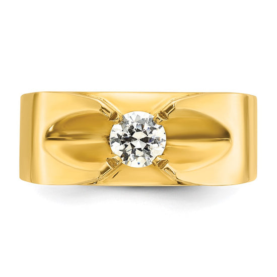 14k Men's 1/2 carat Diamond Complete Ring