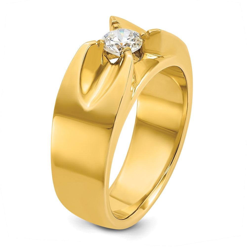14k Men's 1/2 carat Diamond Complete Ring