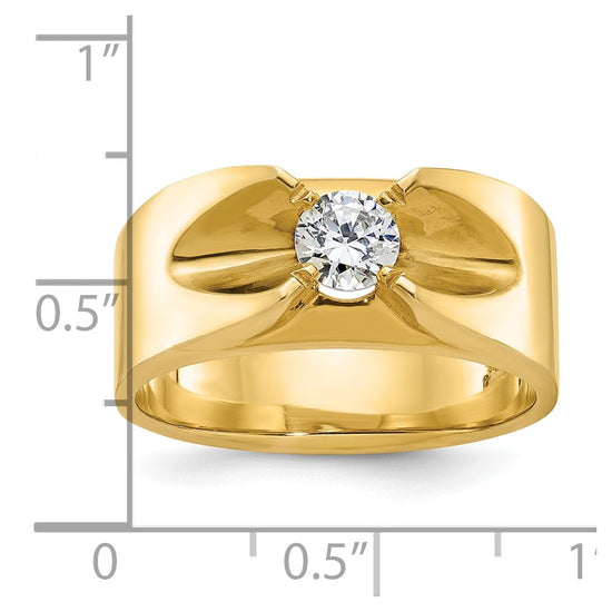 14k Men's 1/2 carat Diamond Complete Ring