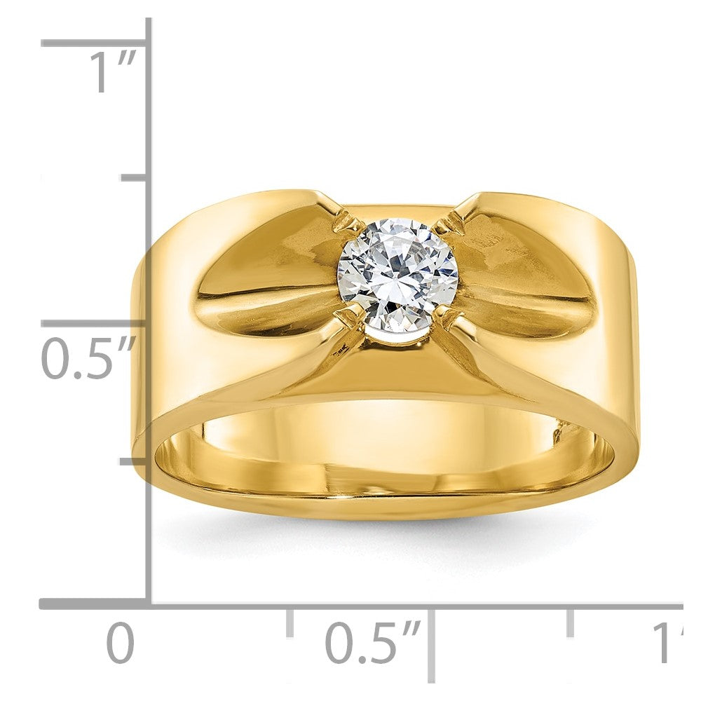 14k Men's 1/2 carat Diamond Complete Ring