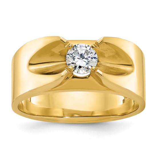 14k Men's 1/2 carat Diamond Complete Ring