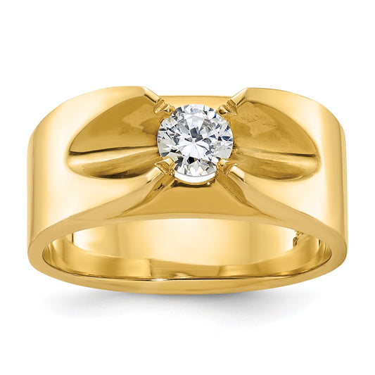 14k Men's 1/2 carat Diamond Complete Ring